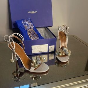 Aquazzura Disco Thing Heel/Silver size 38